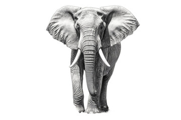 African Elephant on a Transparent Background. Generative AI