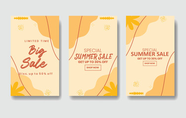 set banner design sale event templates