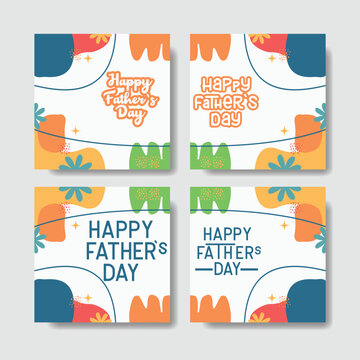 Happy Father’s Day social media post, banner, background, weding card template	