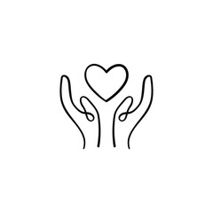 Charity Line Style Icon Design