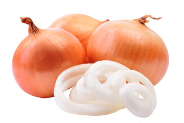 Onion on white background isolated