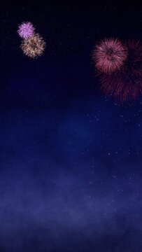 night sky fireworks background material