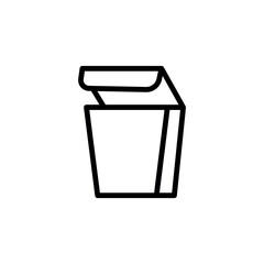 Fast food. Take it with you. Icons of packages for delivery. Thin line stock style vector.