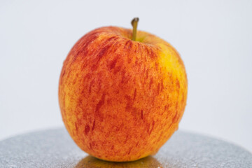 Fresh red apple isolated on white background.