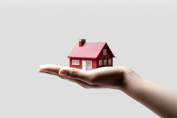 hand holding a House Model , Generative AI