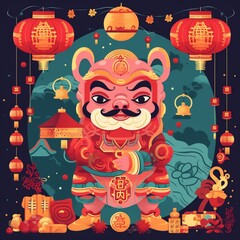 Cartoon Chinese New Year