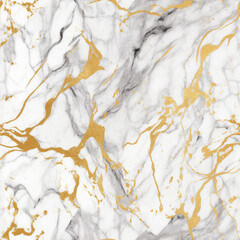 Marbled Majesty - Elegant White, Grey, and Gold Abstract Art - made with Generative AI