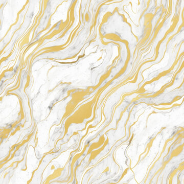 Marble Elegance - Gold, White and Grey Abstract Art - made with Generative AI