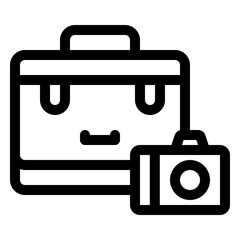 Camera Bag Line Icon