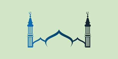 Islamic logo, Mosque icon design vector template Stock Vector
