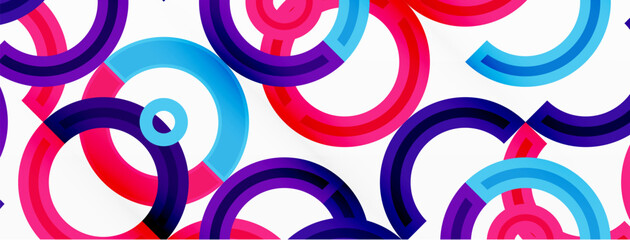 Colorful circle abstract background. Template for wallpaper, banner, presentation, background