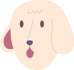 Dog flat icon. Face Halloween icon. Face Halloween simple cartoon style. Halloween avatar decorative elements.