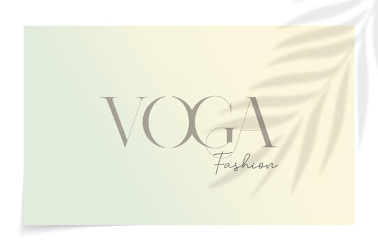 Voga type aesthetic font logo vector
