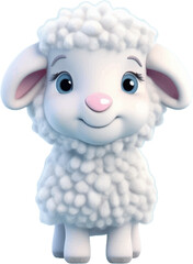 cute sheep in 3d style.