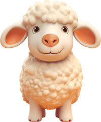 cute sheep in 3d style.