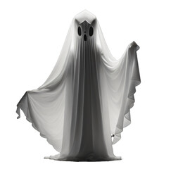 A scary ghost for Halloween decoration, isolated, transparent background, no background. PNG. Generative AI.