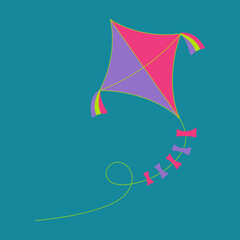 kite flat clipart vector illustration. Eps 10/png