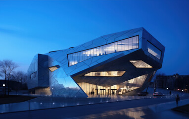 Fototapeta na wymiar Futurist architecture,created with generative ai tecnology.