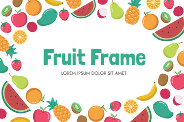 Fruits in flat style collection