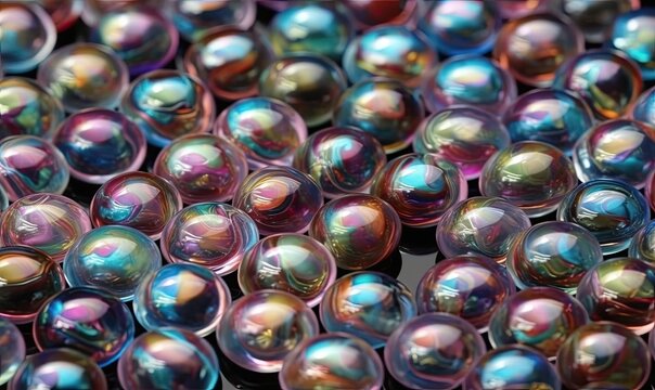 Bright and playful carnival glass marbles pattern Creating using generative AI tools
