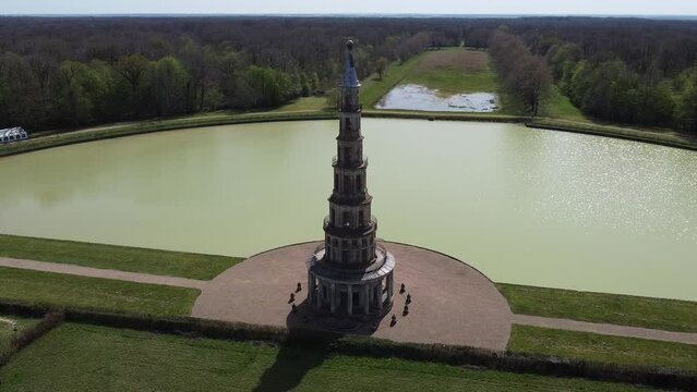 Pagode de chanteloup - France - Vid&eacute;o a&eacute;rienne drone