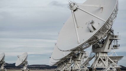 Signals from the Sky: 4K Close-Up of the Impressive Satellite Antenna Array at the Very Large Array...