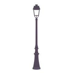 Fototapeta na wymiar Street Lamp Post Flat Illustration. Clean Icon Design Element on Isolated White Background