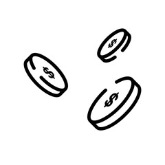 economy money coin paper sign symbol vector