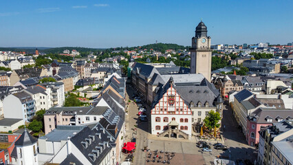 panorama of the old town in paluen,vogtland germany