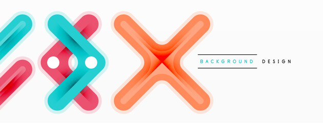 Obraz premium Minimal geometric background cross line. Design for wallpaper, banner, background, landing page, wall art, invitation, prints, posters