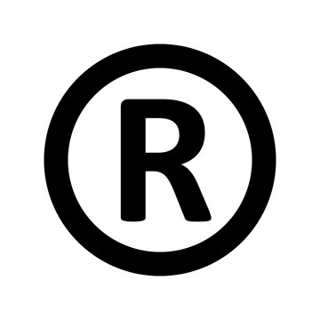 Registered trademark symbol, Trademark ™, Registered ® and Copyright © Symbols Sign isolated on white background.