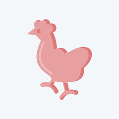 Icon Chicken. related to Domestic Animals symbol. simple design editable. simple illustration