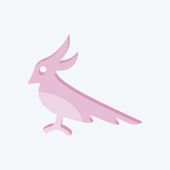 Icon Cockatoo. related to Domestic Animals symbol. simple design editable. simple illustration