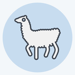 Icon Llama. related to Domestic Animals symbol. simple design editable. simple illustration