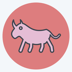 Icon Rhinoceros. related to Domestic Animals symbol. simple design editable. simple illustration