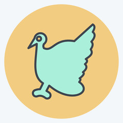 Icon Turkey. related to Domestic Animals symbol. simple design editable. simple illustration