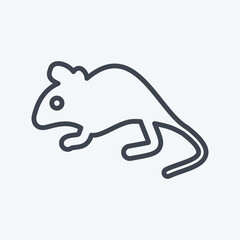 Icon Mouse. related to Domestic Animals symbol. simple design editable. simple illustration