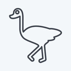 Icon Ostrich. related to Domestic Animals symbol. simple design editable. simple illustration