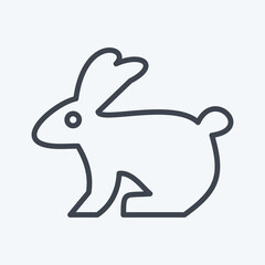 Icon Rabbit. related to Domestic Animals symbol. simple design editable. simple illustration