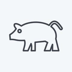 Icon Pig. related to Domestic Animals symbol. simple design editable. simple illustration