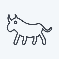 Icon Rhinoceros. related to Domestic Animals symbol. simple design editable. simple illustration