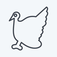 Icon Turkey. related to Domestic Animals symbol. simple design editable. simple illustration