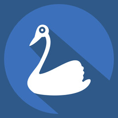 Icon Swan. related to Domestic Animals symbol. simple design editable. simple illustration