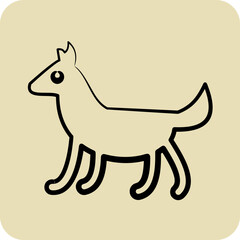 Icon Dog. related to Domestic Animals symbol. glyph style. simple design editable. simple illustration