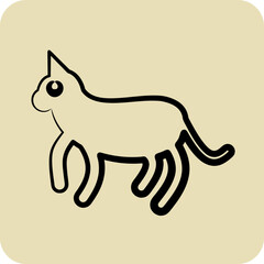 Icon Cat. related to Domestic Animals symbol. glyph style. simple design editable. simple illustration