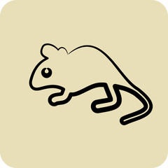 Icon Mouse. related to Domestic Animals symbol. glyph style. simple design editable. simple illustration