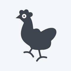 Icon Chicken. related to Domestic Animals symbol. simple design editable. simple illustration
