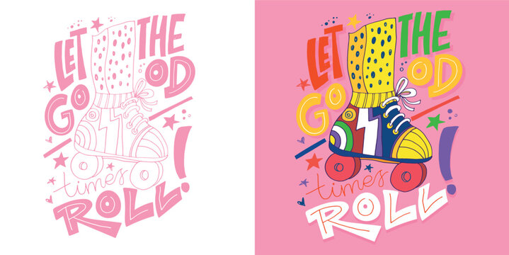 Cute hand drawn doodle lettering postcard, t-shirt design, tee art, mug print.