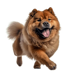 Cute chow chow puppy isolated on a white background - obrazy, fototapety, plakaty