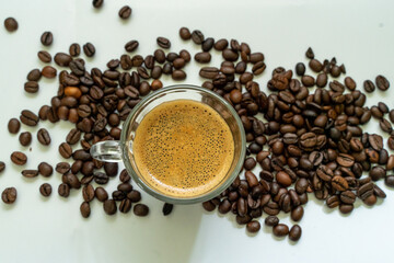 coffee beans in cup